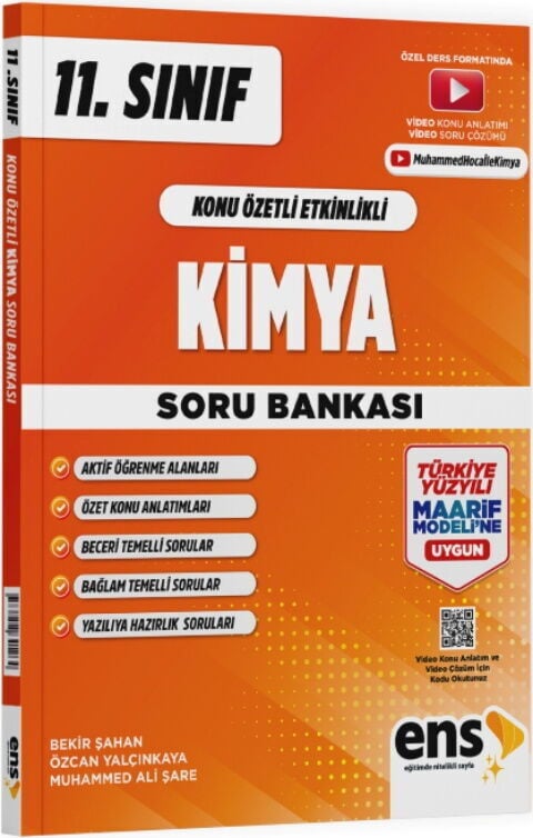 ENS Yayıncılık 11. Sınıf Kimya Maarif Konu Özetli Etkinlikli Soru Bankası