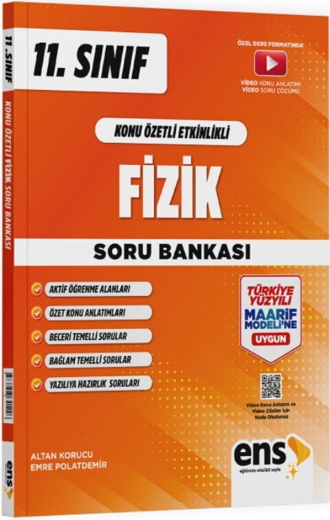 ENS Yayıncılık 11. Sınıf Fizik Maarif Konu Özetli Etkinlikli Soru Bankası