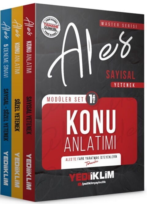 Yediiklim 2026 Master Serisi ALES Sayısal Sözel Yetenek Modüler Set ve 5 Deneme