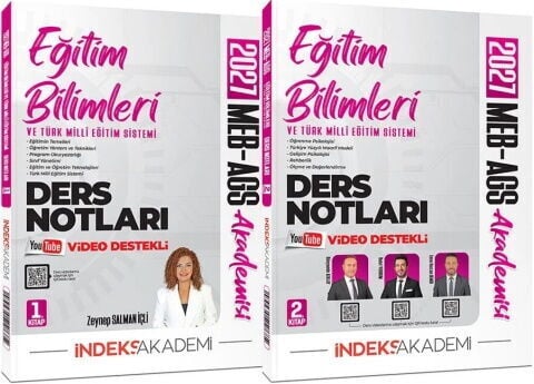 İndeks Akademi 2027 MEB AGS Akademisi Eğitim Bilimleri ve Türk Milli Eğitim Sistemi Video Ders Notları Seti