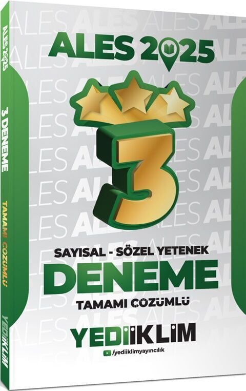Yediiklim 2025 ALES Sayısal Sözel Yetenek Tamamı Çözümlü 3 Yıldız Deneme