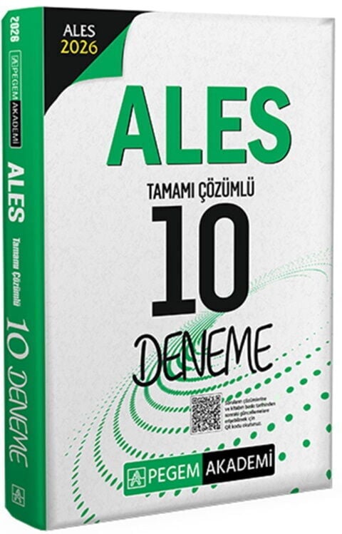 Pegem Yayınları 2026 ALES Tamamı Çözümlü 10 Deneme
