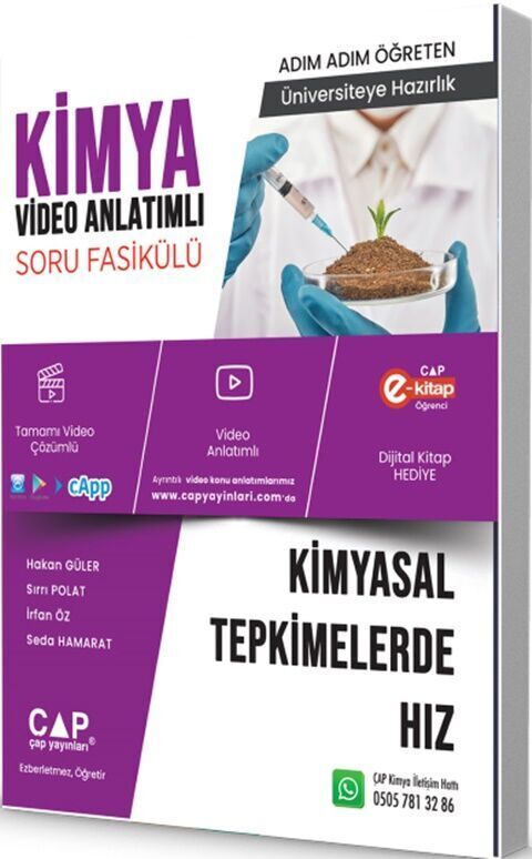 Çap Yayınları Üniversiteye Hazırlık Kimya Kimyasal Tepkimelerde Hız Konu Anlatımlı Soru Fasikülü