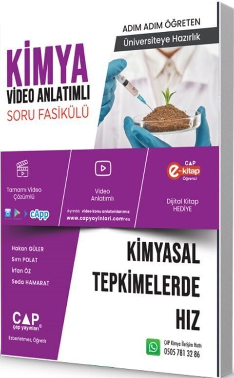 Çap Yayınları Üniversiteye Hazırlık Kimya Kimyasal Tepkimelerde Hız Konu Anlatımlı Soru Fasikülü