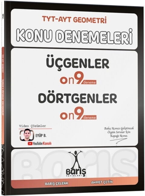 Barış Yayınları TYT AYT Geometri Üçgenler Dörtgenler Konu Denemeleri