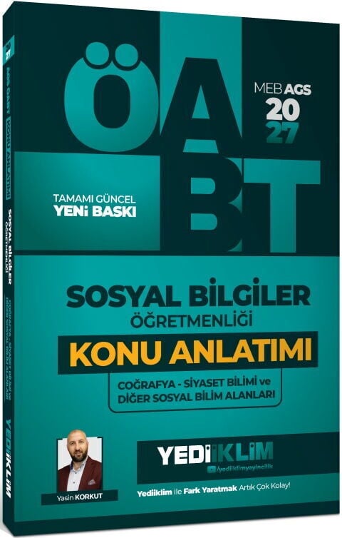 Yediiklim 2027 MEB AGS ÖABT Sosyal Bilgiler Öğretmenliği Coğrafya Siyaset Bilimi ve Diğer Sosyal Bilim Alanları Konu Anlatımı