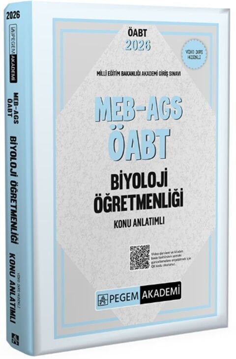 Pegem Yayınları 2026 MEB AGS ÖABT Biyoloji Öğretmenliği Konu Anlatımlı