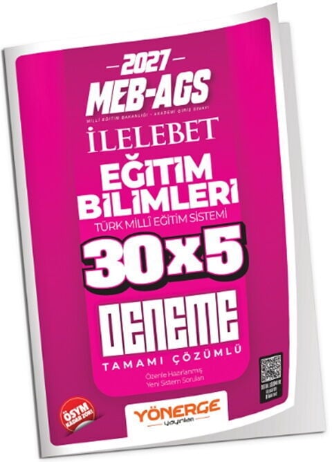 Yönerge 2027 MEB AGS Eğitim Bilimleri İLELEBET 30x5 Deneme