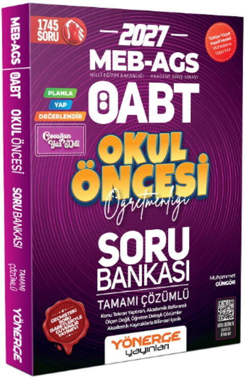 Yönerge Yayınları 2027 MEB AGS ÖABT Okul Öncesi Öğretmenliği Planla Yap Değerlendir Soru Bankası