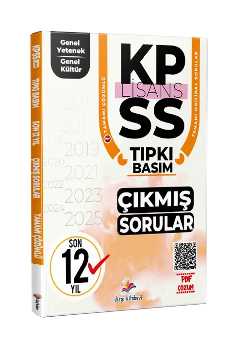 Dizgi Kitap 2026 KPSS Genel Yetenek Genel Kültür Son 12 Yıl PDF Çözümlü Tıpkı Basım Çıkmış Sorular