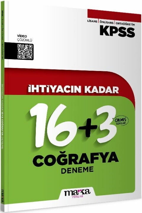 Marka Yayınları KPSS İhtiyacın Kadar Coğrafya 19 Deneme