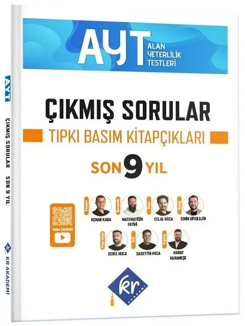 KR Akademi 2027 YKS AYT Çıkmış Sorular Son 9 Yıl Tıpkı Basım Kitapçıkları KR Akademi Yayınları