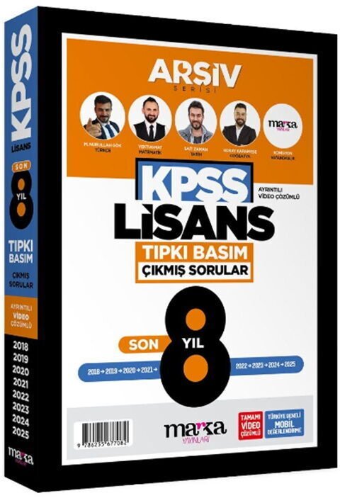 Marka Yayınları KPSS Lisans Son 8 Yıl Arşiv Serisi Tıpkı Basım Fasikül Fasikül Çıkmış Sorular