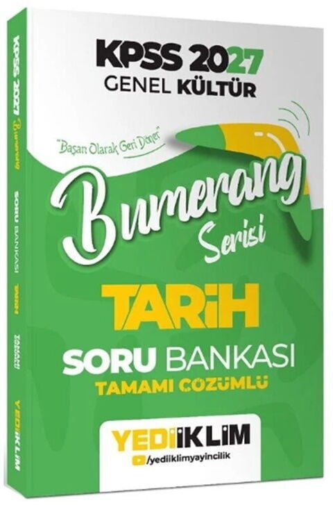 Yediiklim 2027 KPSS Genel Kültür Tarih Bumerang Soru Bankası