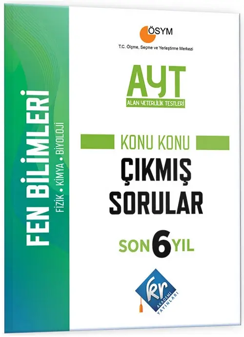 KR Akademi YKS AYT Fen Bilimleri Çıkmış Sorular Son 6 Yıl Konu Konu KR Akademi Yayınları