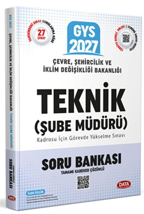 Data Yayınları 2027 Çevre Şehircilik ve İklim Değişikliği Bakanlığı Teknik Şube Müdürü Soru Bankası