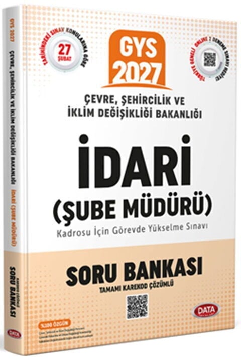 Data Yayınları 2027 Çevre Şehircilik ve İklim Değişikliği Bakanlığı İdari Şube Müdürü Soru Bankası