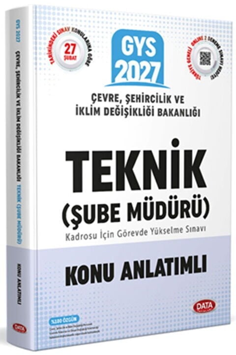 Data Yayınları 2027 Çevre Şehircilik ve İklim Değişikliği Bakanlığı Teknik Şube Müdürü Konu Anlatımlı