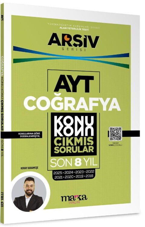 Marka Yayınları AYT Coğrafya Çıkmış Sorular Konu Konu Son 8 Yıl Tıpkı Basım Arşiv Serisi