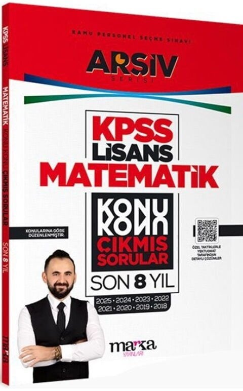 Marka Yayınları KPSS Lisans Matematik Konu Konu Çıkmış Sorular Son 8 yıl Çıkmış Sorular