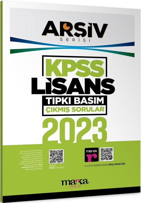 Marka Yayınları 2023 KPSS Lisans Arşiv Serisi Tıpkı Basım Çıkmış Sorular
