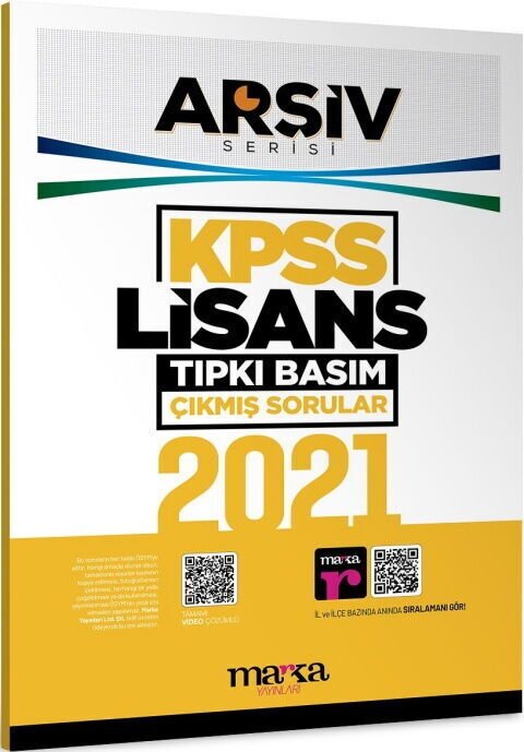 Marka Yayınları 2021 KPSS Lisans Arşiv Serisi Tıpkı Basım Çıkmış Sorular
