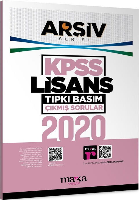 Marka Yayınları 2020 KPSS Lisans Arşiv Serisi Tıpkı Basım Çıkmış Sorular