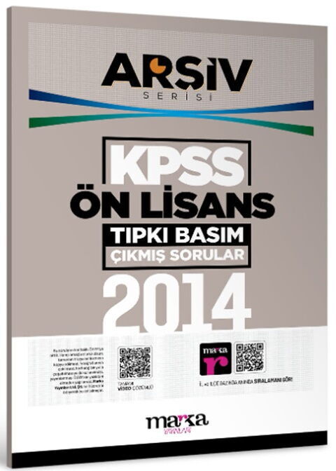 Marka Yayınları 2014 KPSS Ön Lisans ARŞİV Serisi Tıpkı Basım Çıkmış Sorular