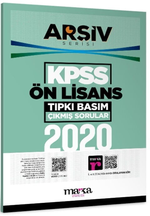 Marka Yayınları 2020 KPSS Ön Lisans ARŞİV Serisi Tıpkı Basım Çıkmış Sorular