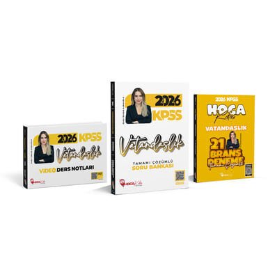 2026 KPSS Vatandaşlık Soru Bankası- Vatandaşlık  Video Ders Notlar- Vatandaşlık 21 Branş Deneme 3 Lü Set
