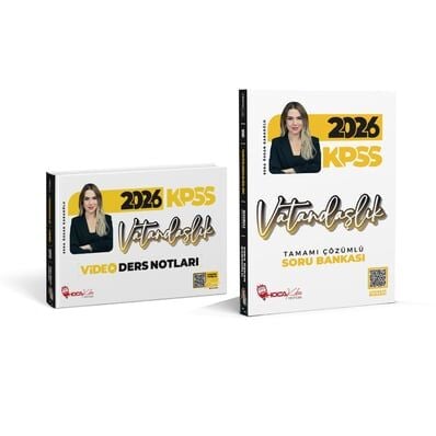 2026 KPSS Vatandaşlık Soru Bankası- Video Notlar 2 Li Set hoca kafası