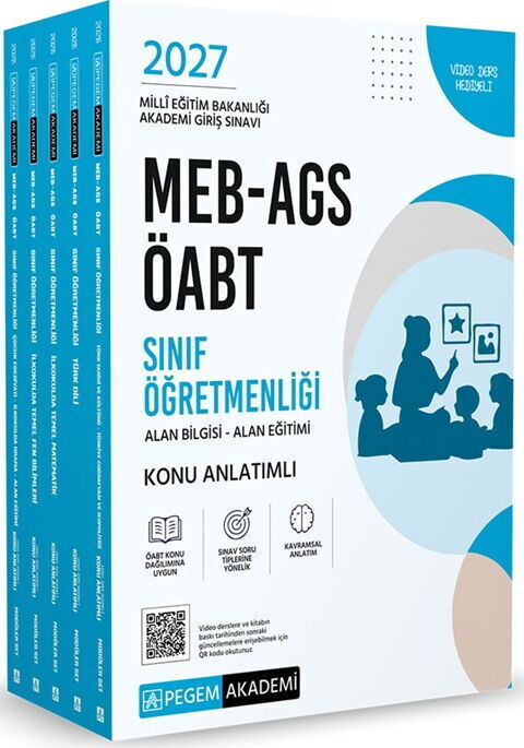 Pegem Akademi 2027 MEB AGS ÖABT Sınıf Öğretmenliği Alan Bilgisi Alan Eğitimi Konu Anlatımlı Set