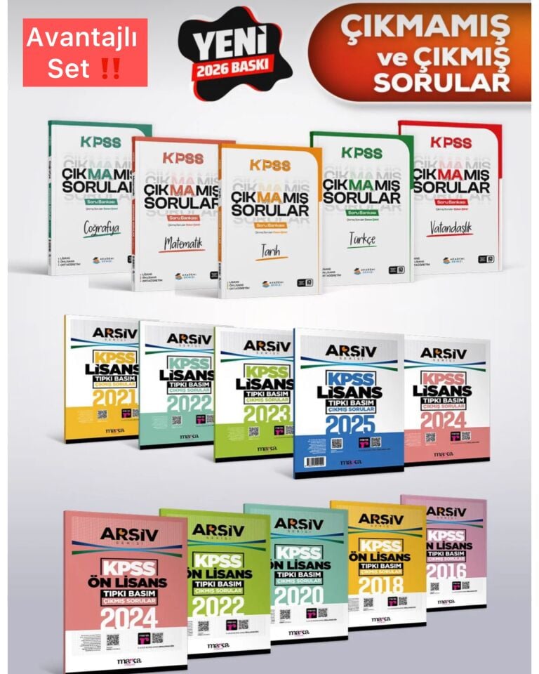 KPSS Çıkmış ve Çıkmamış Sorular Seti 2026 Güncel Baskı