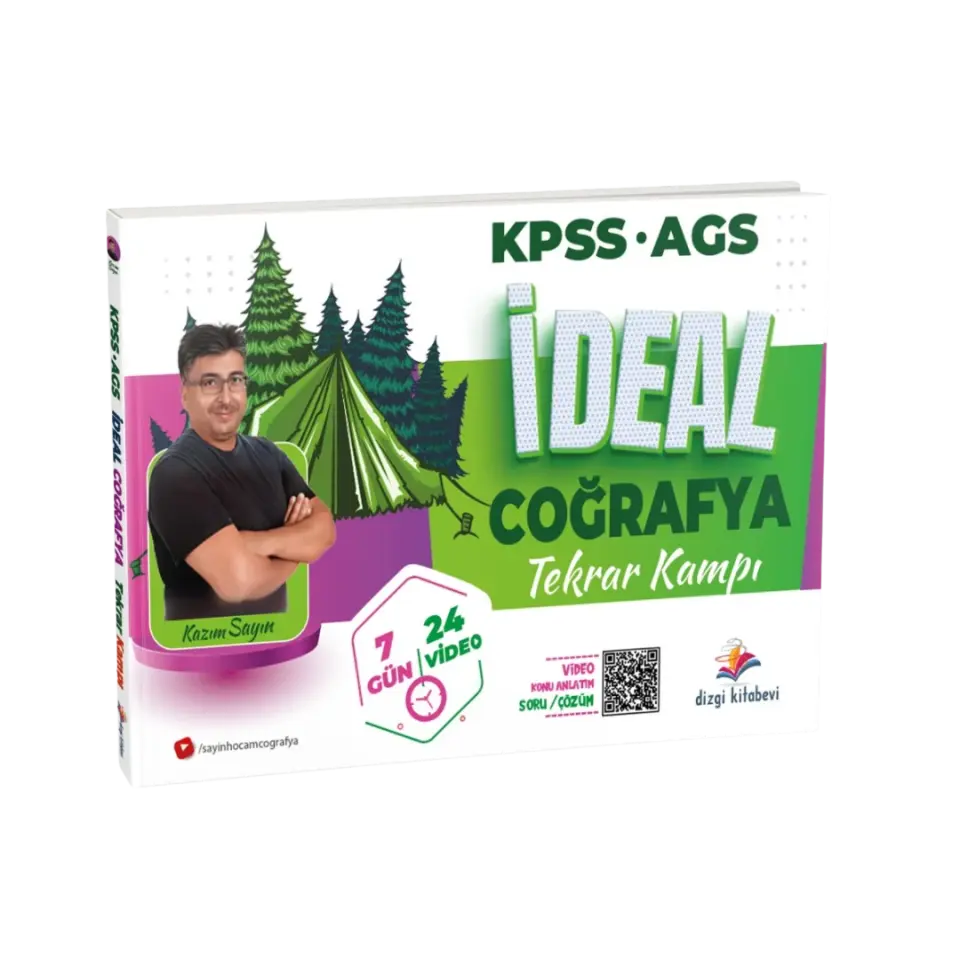 Dizgi Kitap 2026 KPSS MEB AGS İdeal Coğrafya Video Konu Anlatımlı Tekrar Kampı Kazım Sayın